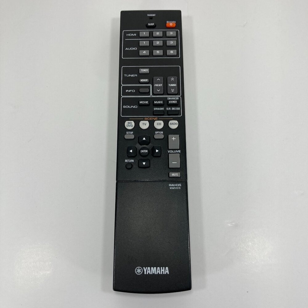 Genuine Yamaha RAV435 WW51070‎ Home Theatre Remote Control Black TESTED